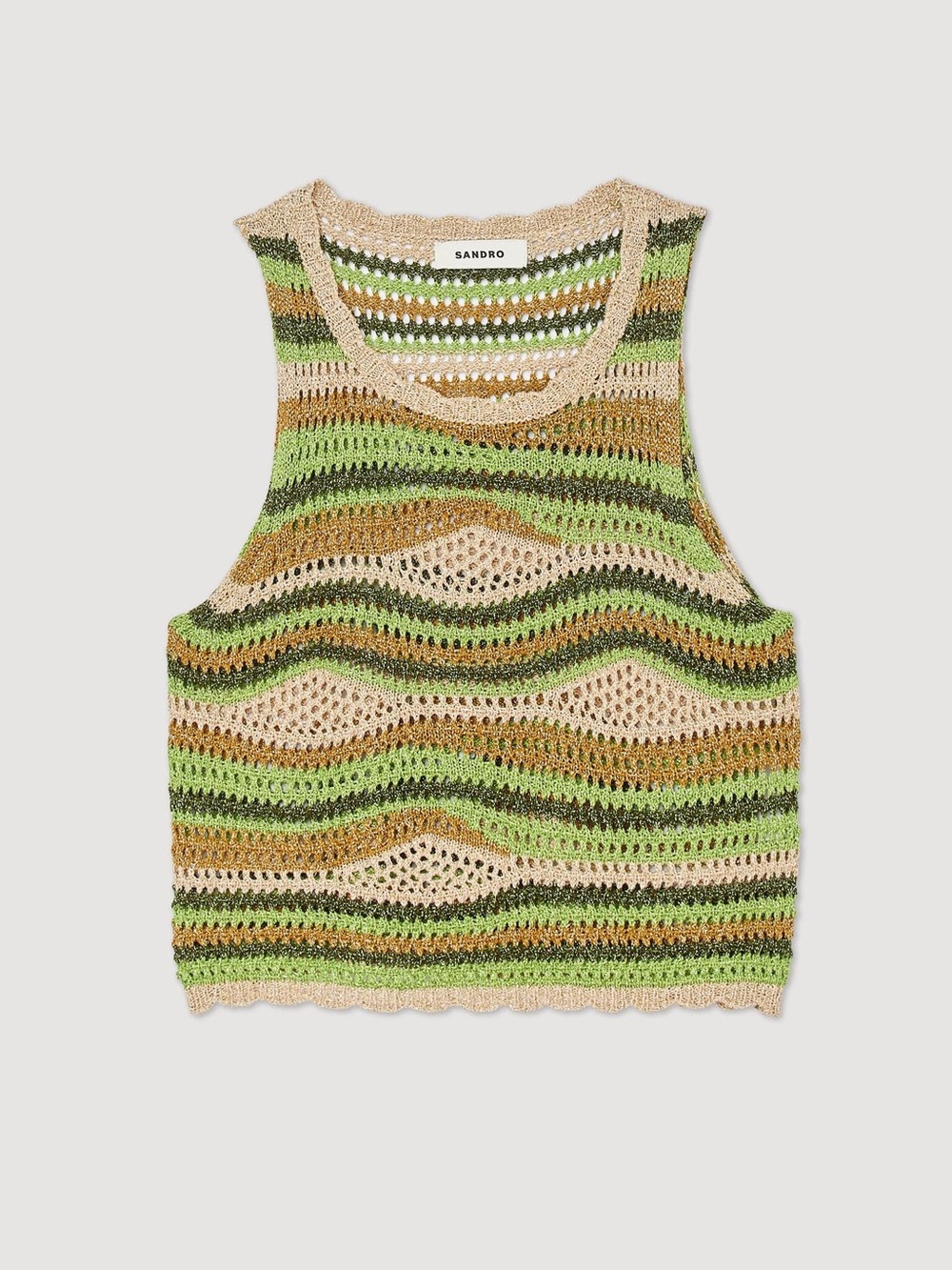 Sandro Cropped Knit Top XS